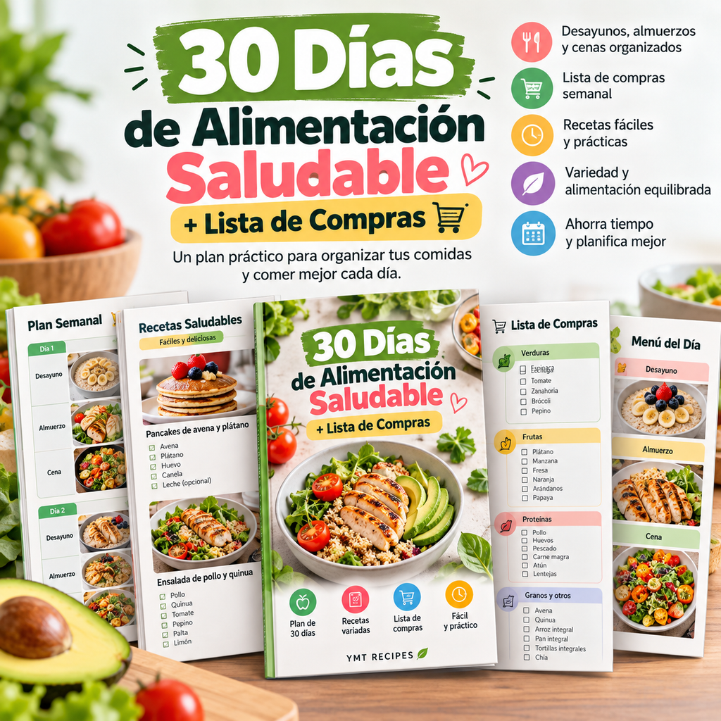 30 Días de Alimentación Saludable + Lista de Compras