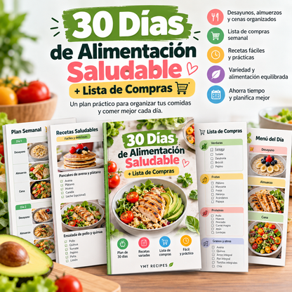 30 Días de Alimentación Saludable + Lista de Compras