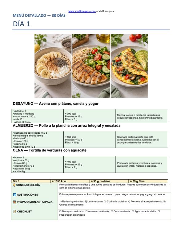 30 Días de Alimentación Saludable + Lista de Compras